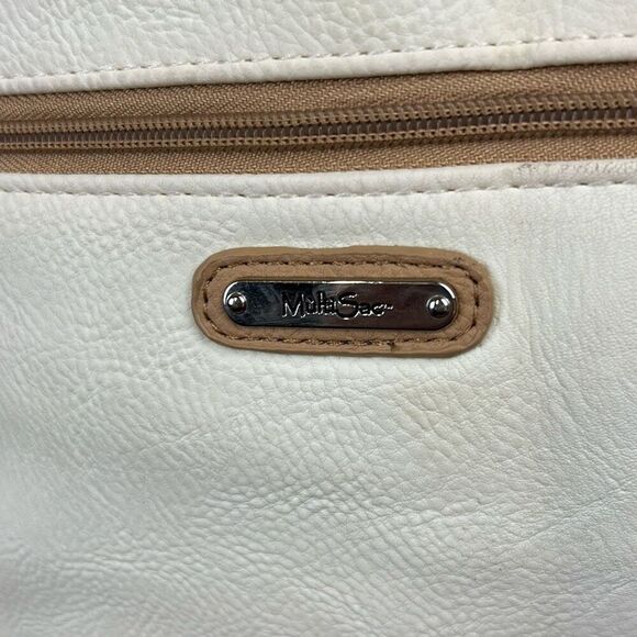 MultiSac Lorraine Womens Crossbody Bag Cream Tan Fax Leather Adjustable Strap Mu - Picture 3 of 13